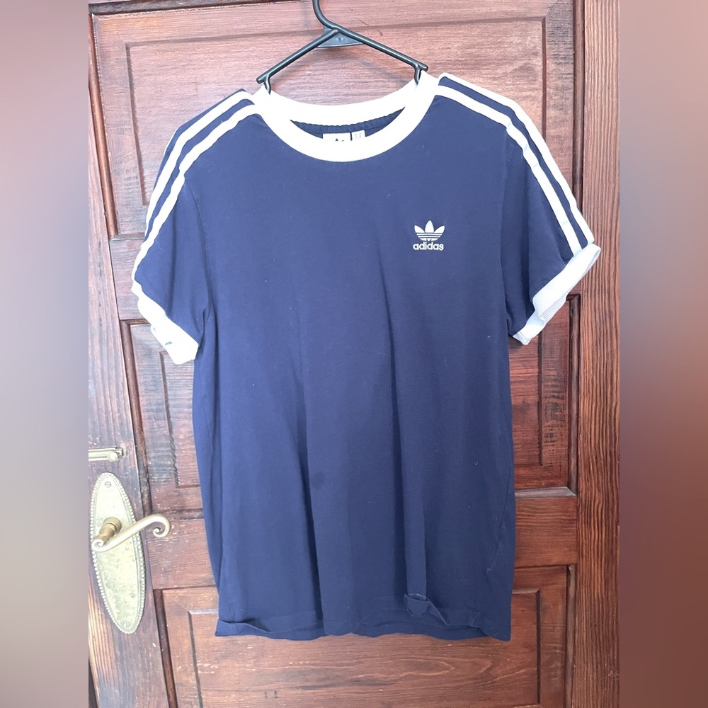 VINTAGE ADIDAS SHIRT-NAVY BLUE